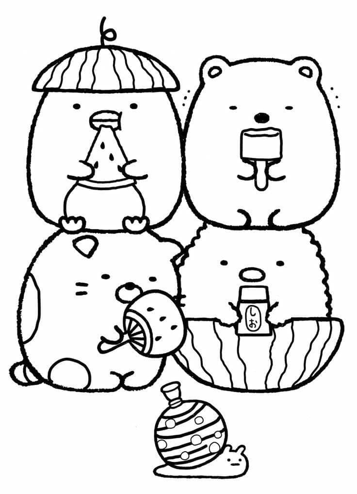 Sumikko-Gurashi-Relax-coloring-page színező