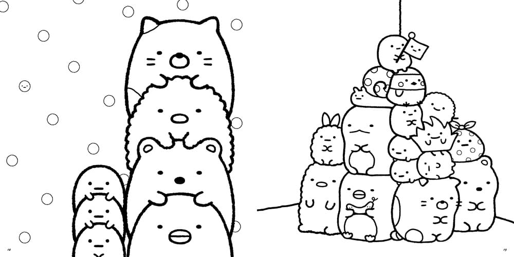 Csinos Sumikko Gurashi színező