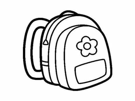 Hátizsák képének körvonalának nyomtatása színező