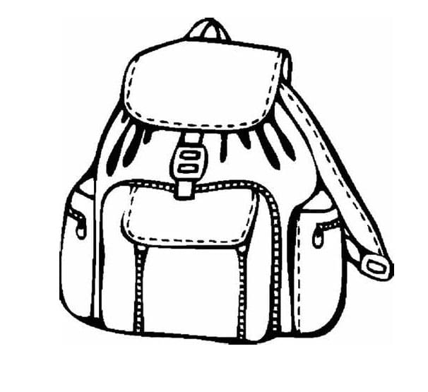 Hátizsák körvonala színező
