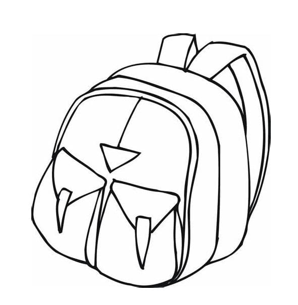 Nyomtatható hátizsák körvonala színező