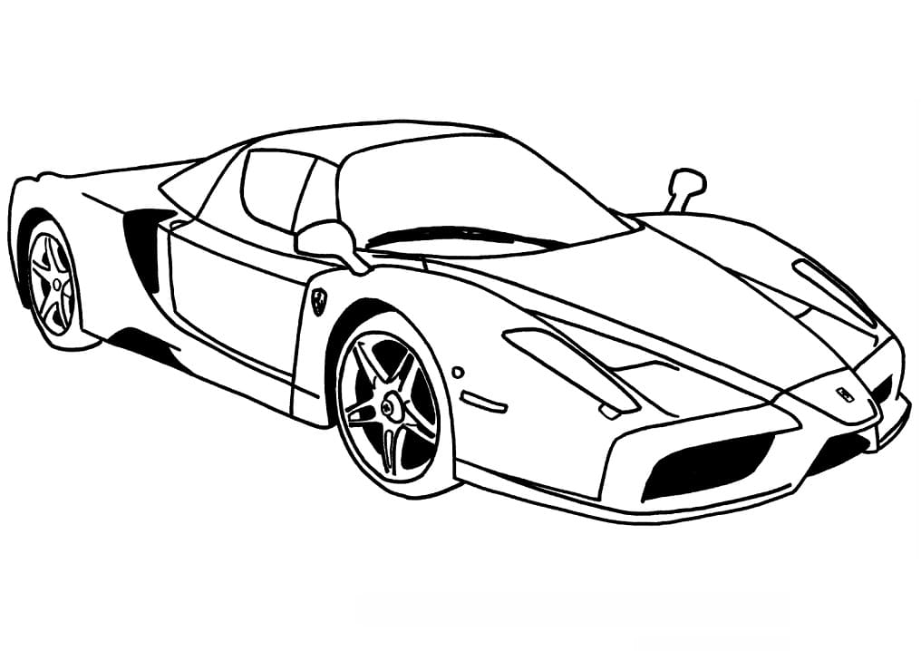 Ferrari Enzo autó színező. Ingyenes letöltés, nyomtatás vagy színezés ...