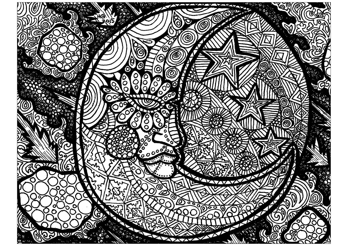 Zentangle Színezők | Nyomtatható Zentangle Kifestők