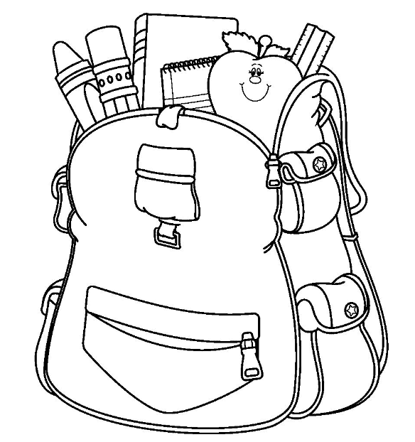 Hátizsák ingyenes nyomtatással gyerekeknek színező