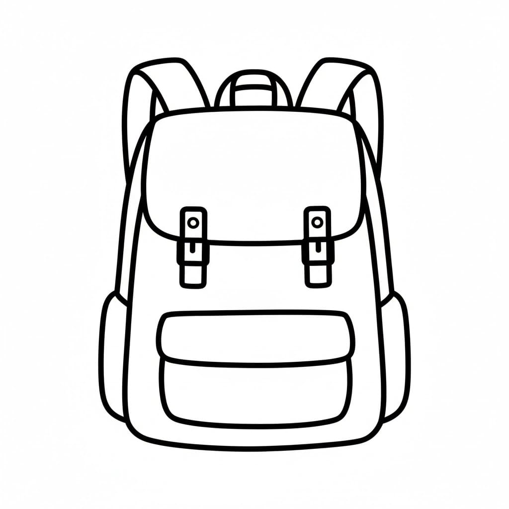 Hátizsák nyomtatható ingyenes színező
