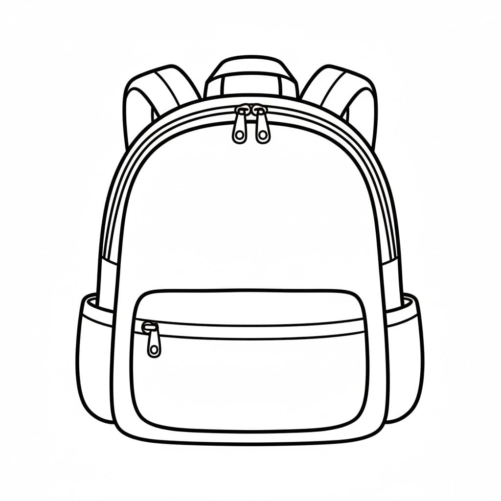 Hátizsákos gyerek színező