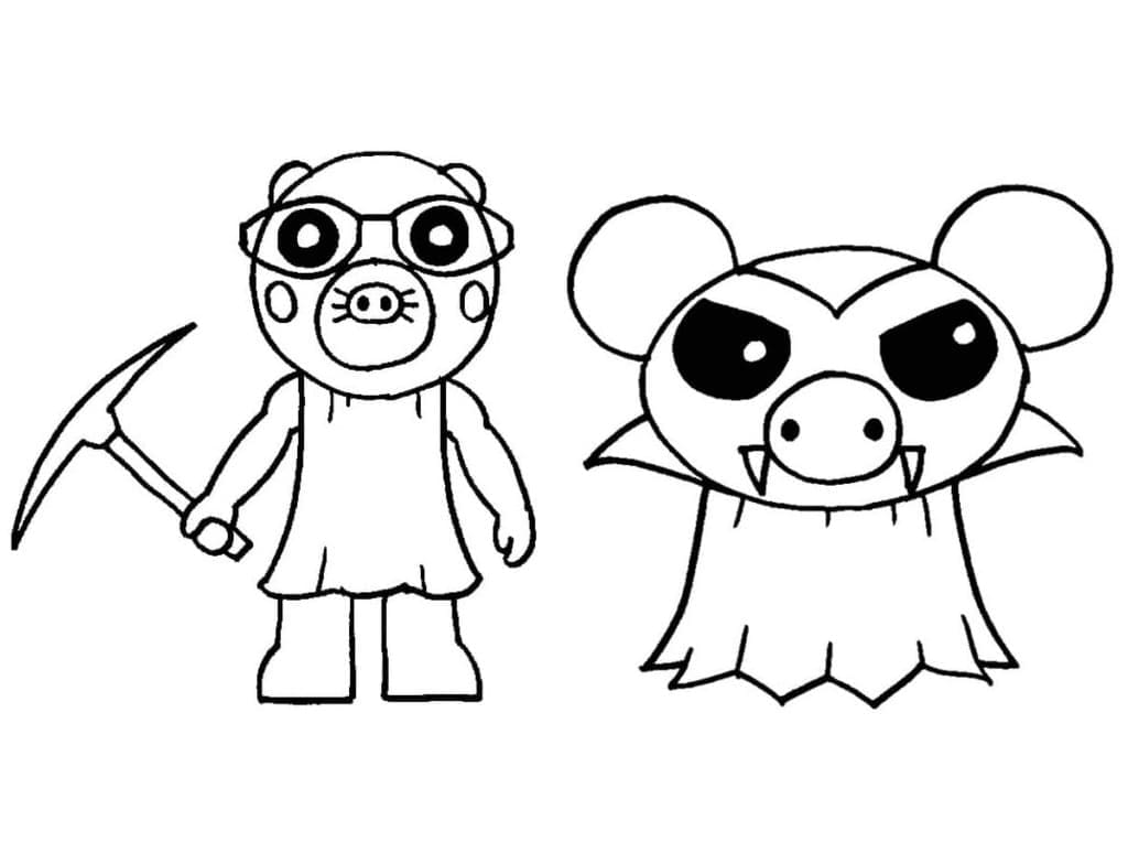 Piggy Roblox Ingyenesen nyomtatható színező