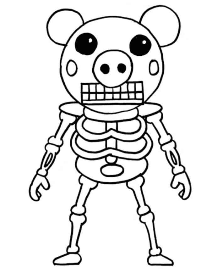 Skelly Piggy színező