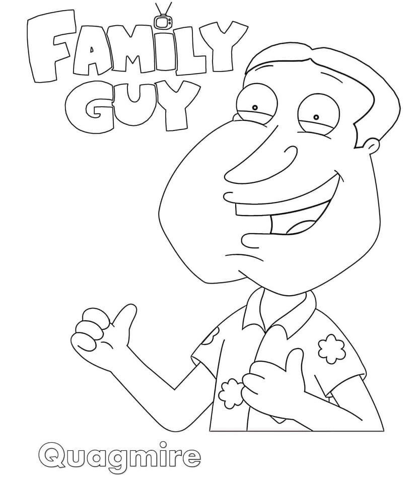 Family Guy Quagmire színező. Ingyenes letöltés, nyomtatás vagy színezés  online!