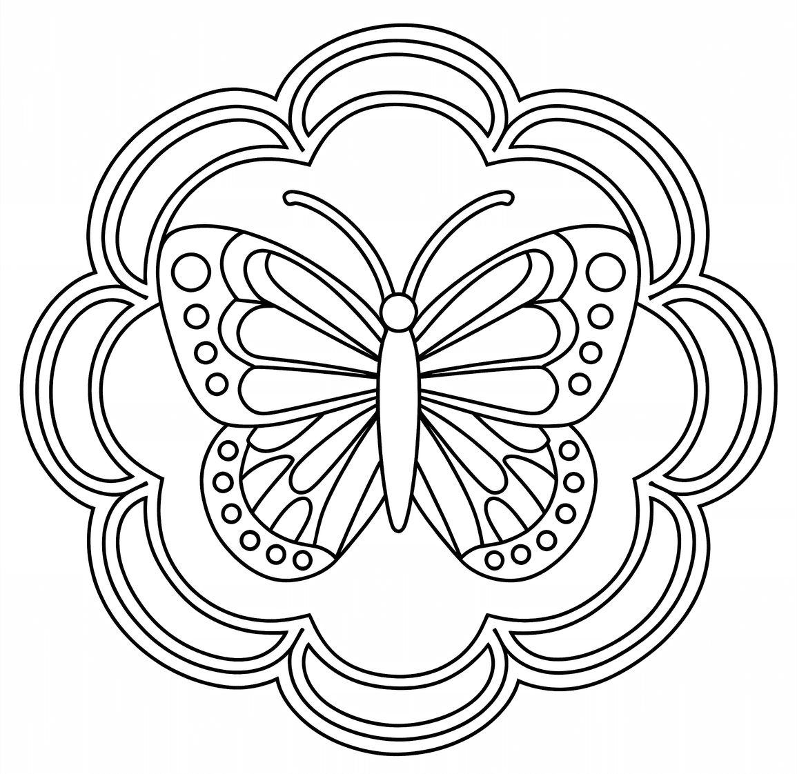 Kép Pillangó Mandala ingyenes