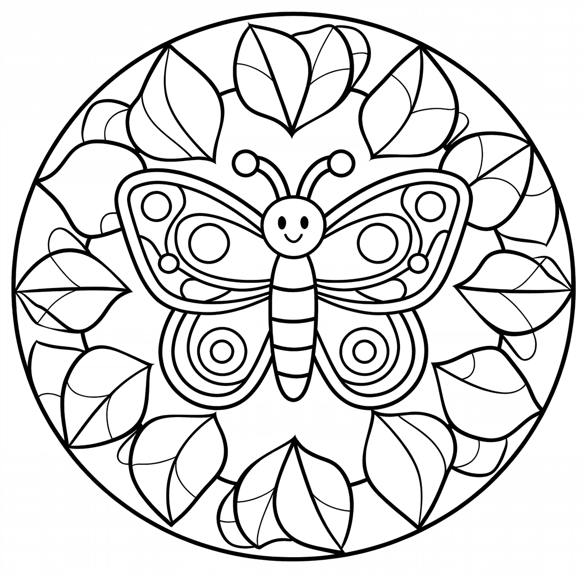 Pillangó mandala felnőtteknek ingyenesen