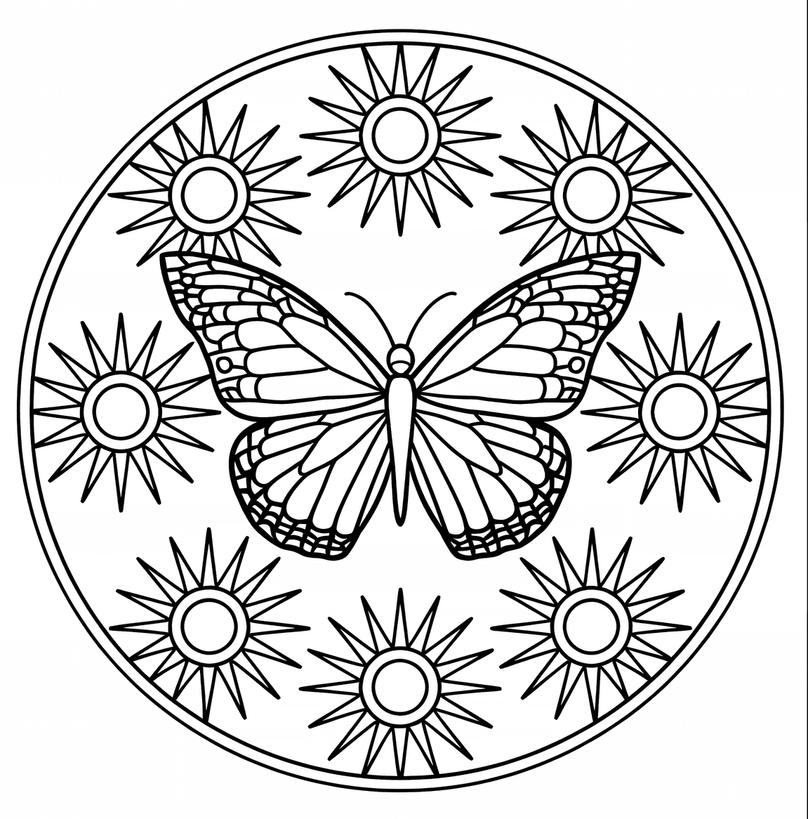 Pillangó mandala gyerekeknek