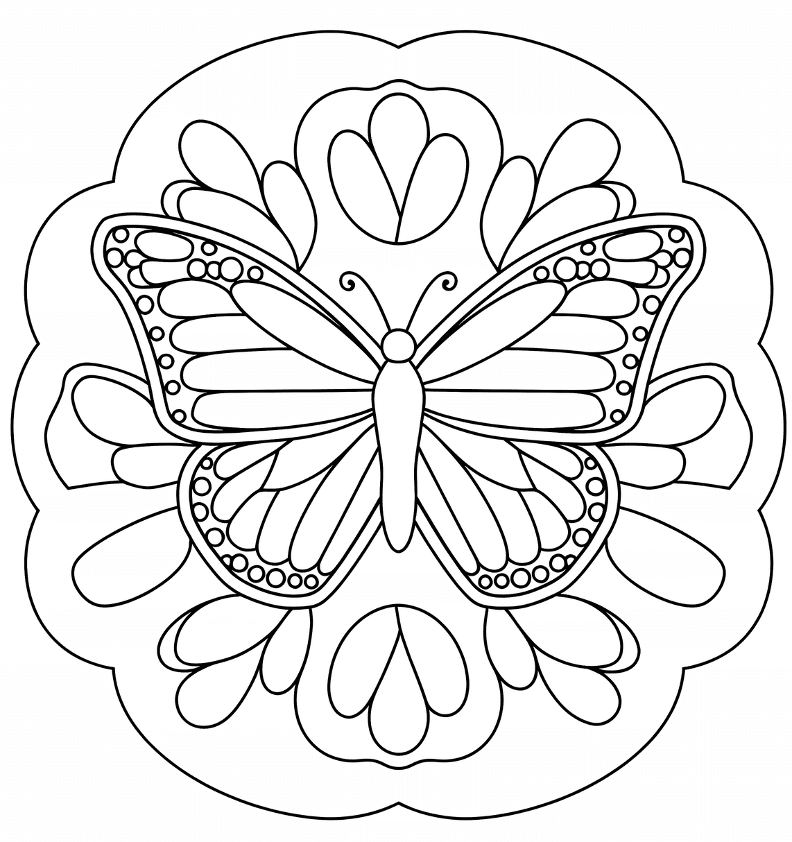 Pillangó mandala ingyenes