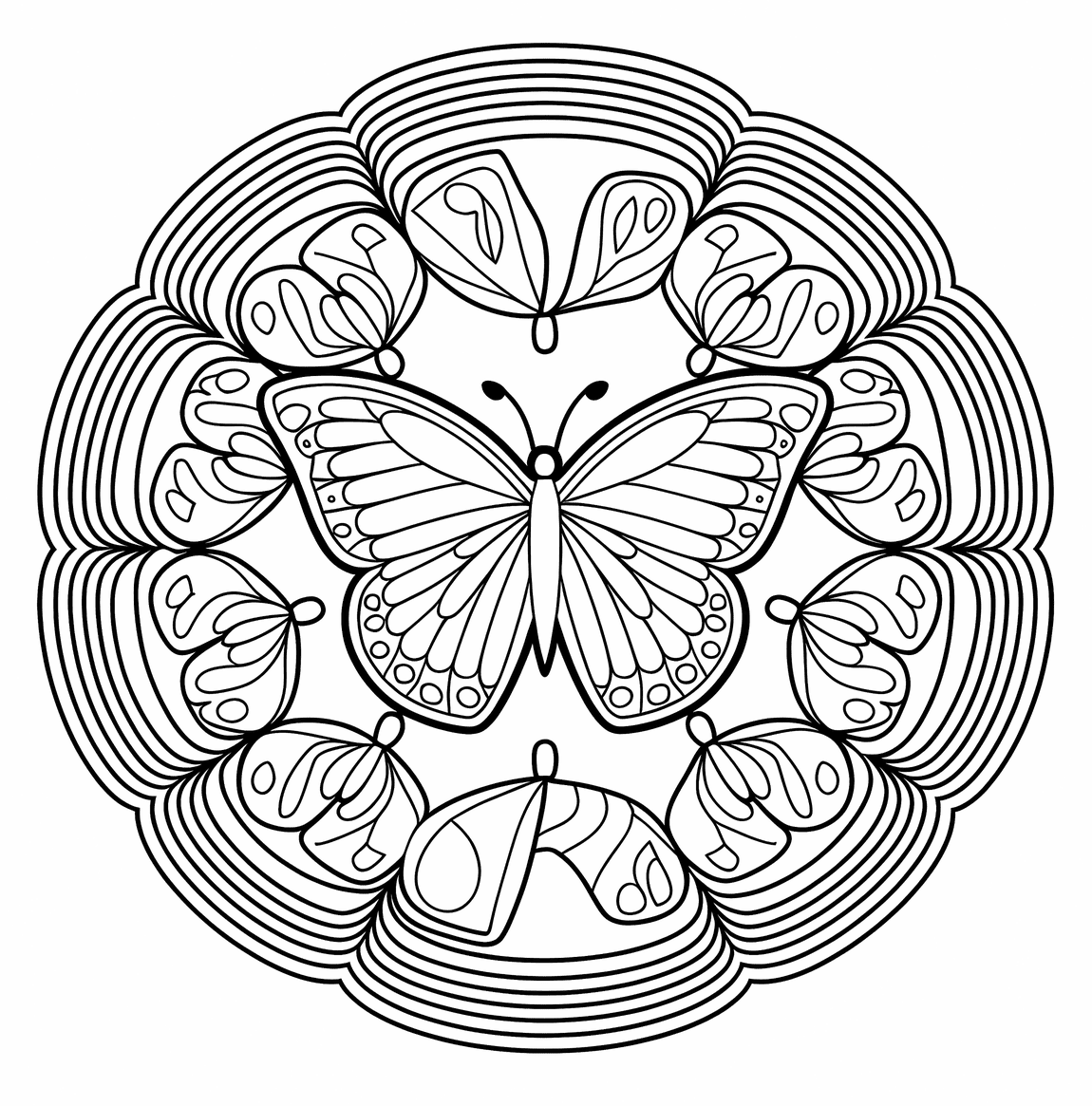 Pillangó mandala kép