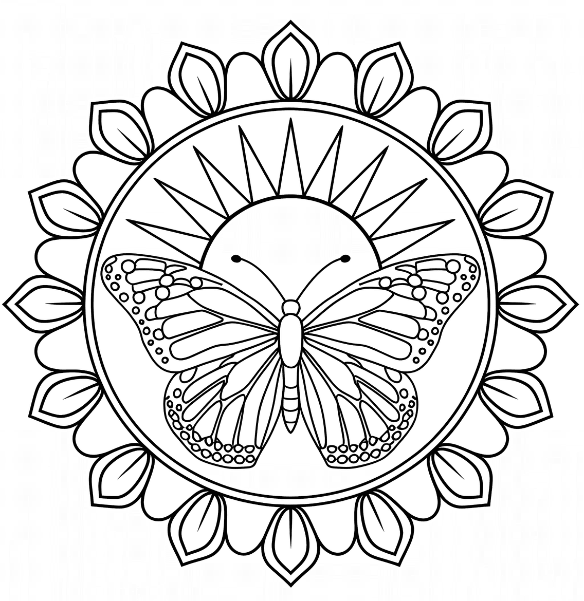 Pillangó mandala sablon