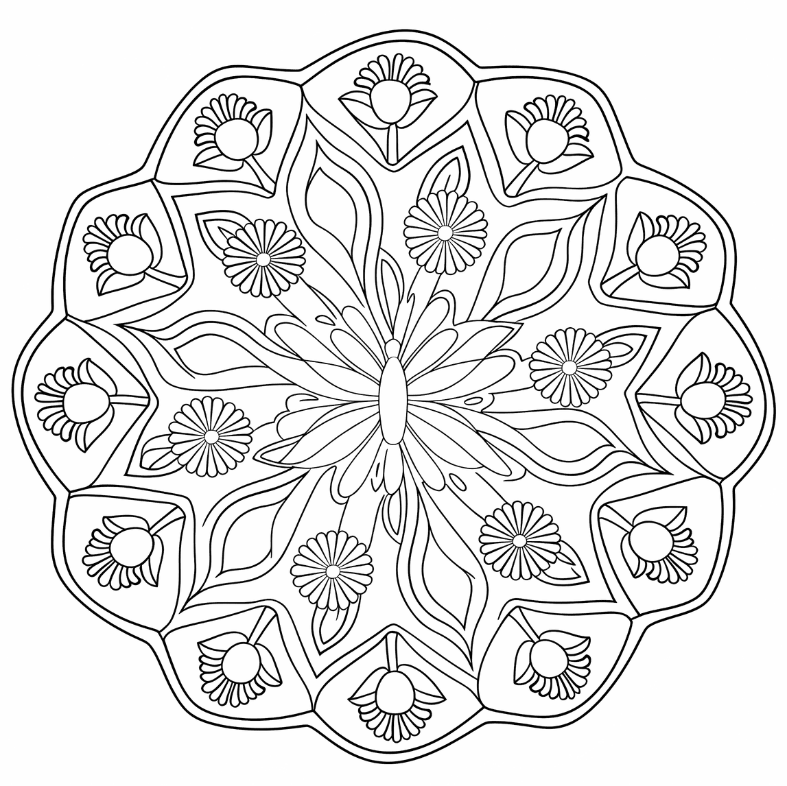 Pillangó mandala szép