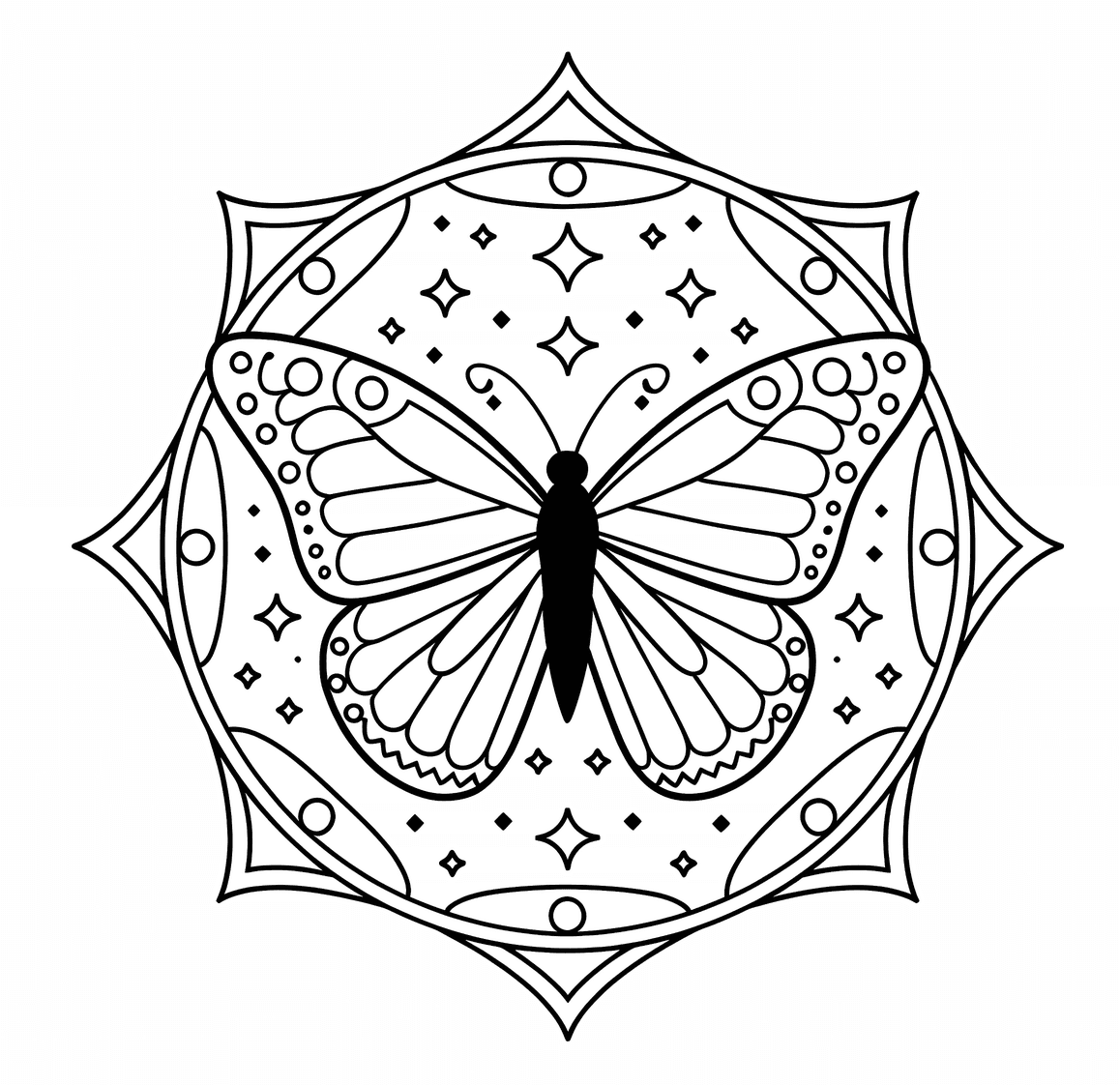 Pillangó Mandala szépség