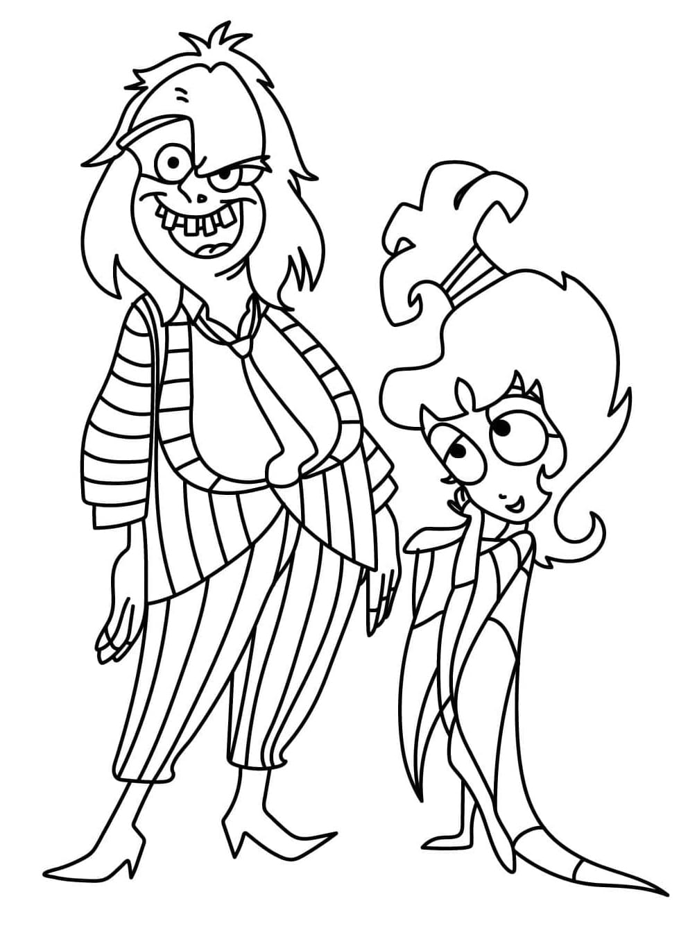 Beetlejuice póz színező Beetlejuice póz