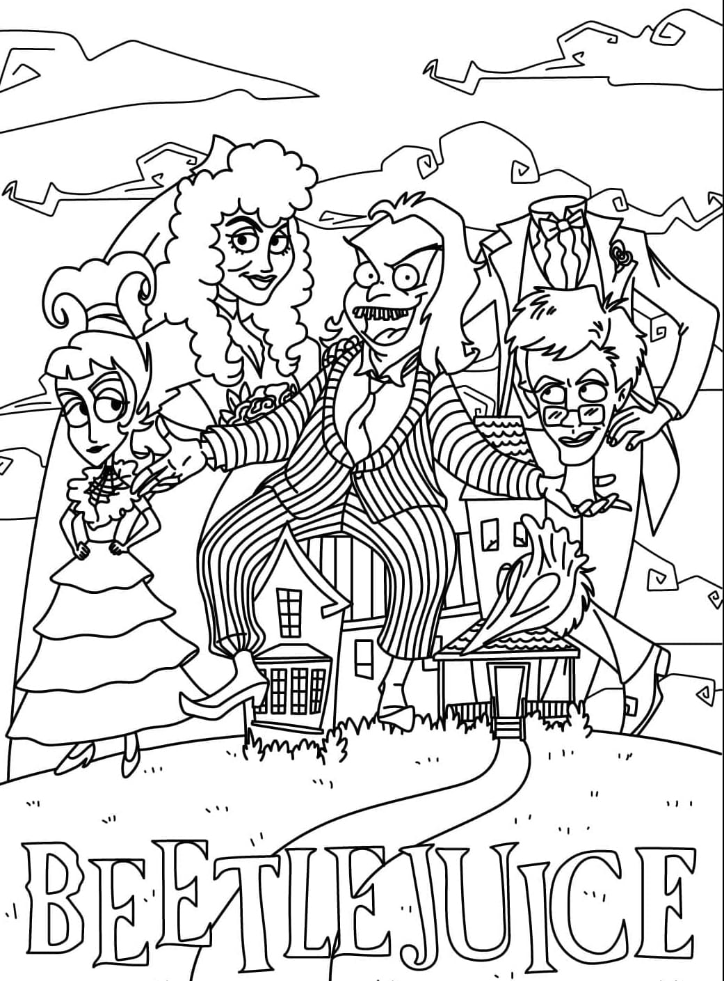 Beetlejuice rajzfilm színező Beetlejuice rajzfilm