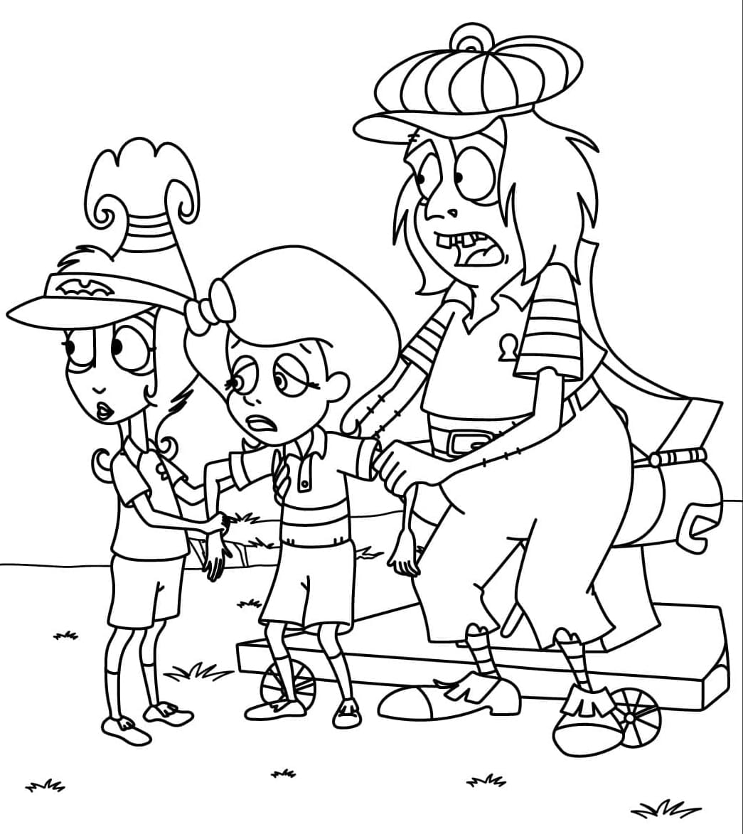 Beetlejuice rajzfilmfigurái színező Beetlejuice rajzfilmfigurái