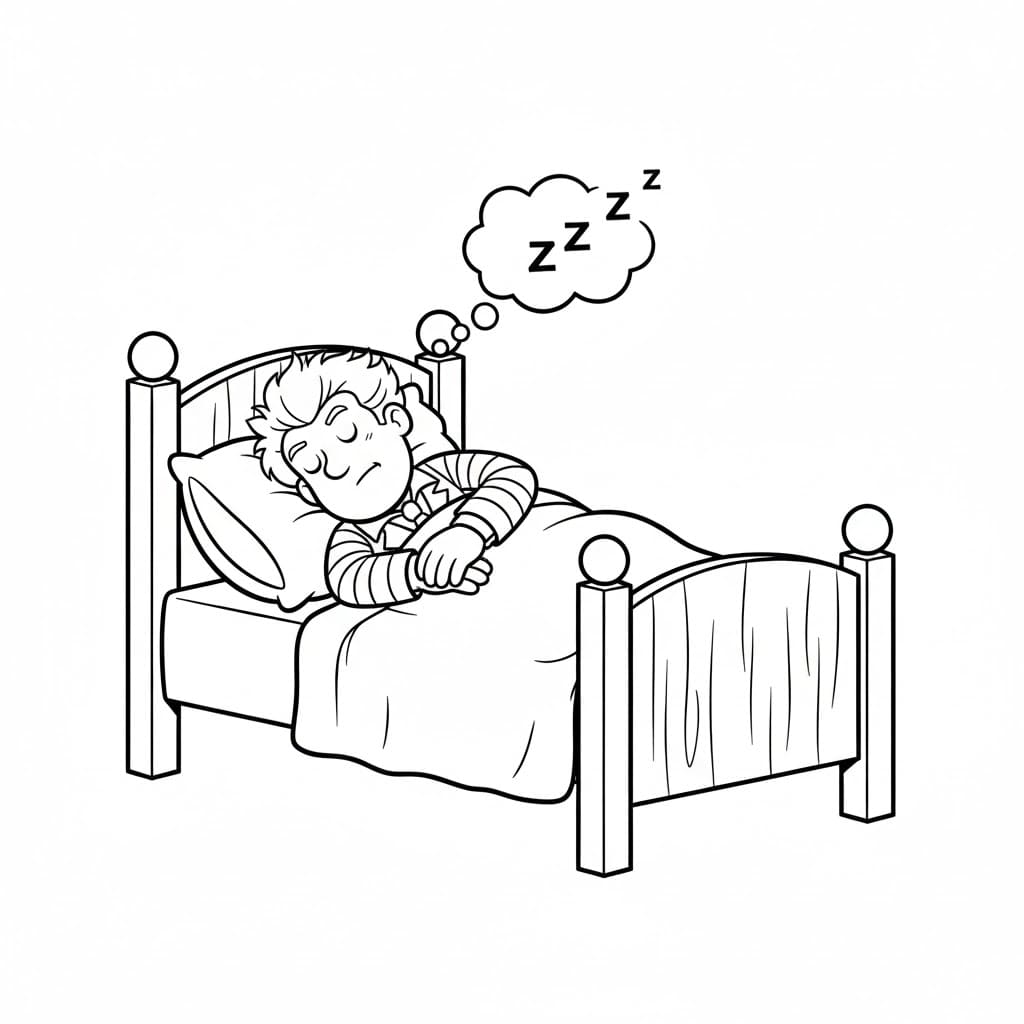 Beetlejuice alvás színező Beetlejuice alvás