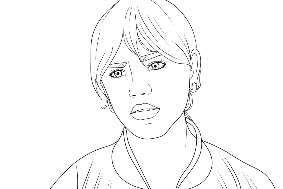 Beetlejuice Astrid Deetz színező Beetlejuice Astrid Deetz