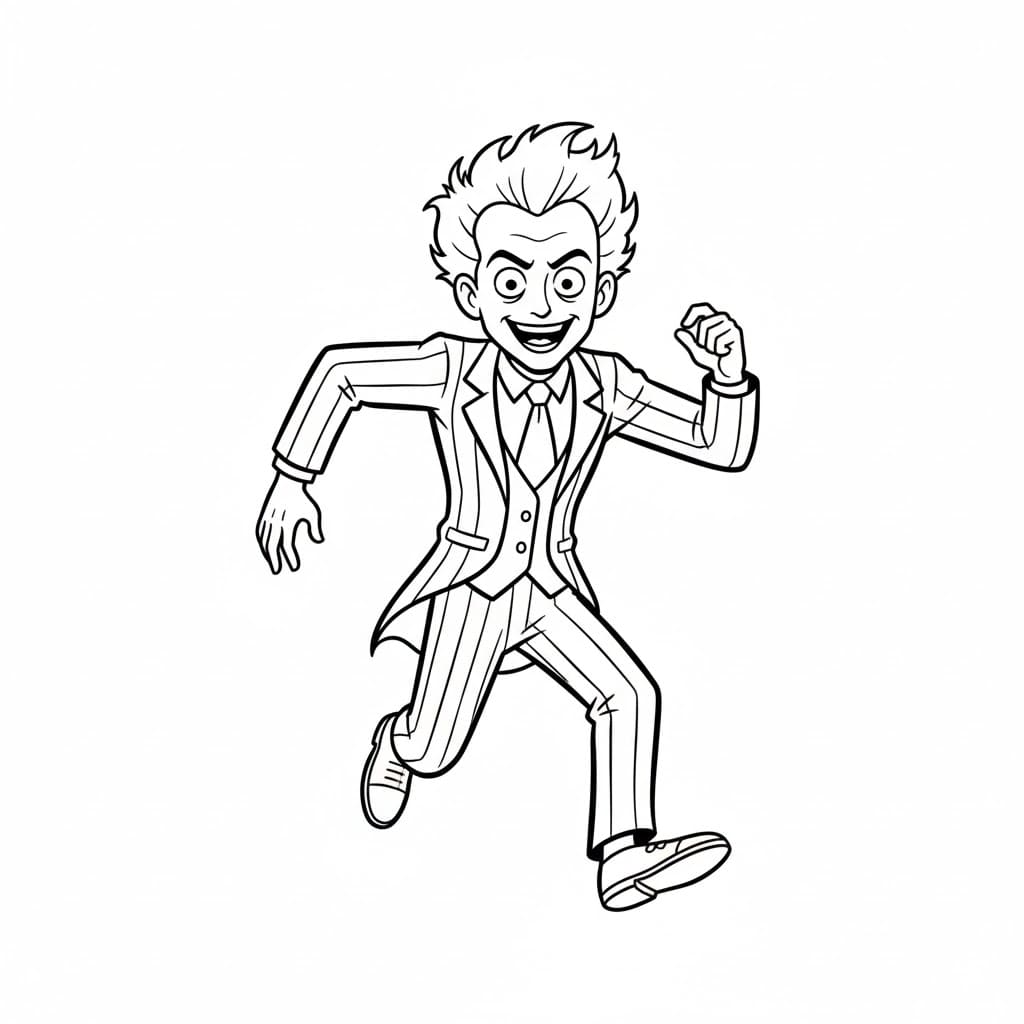 Beetlejuice futás színező Beetlejuice futás