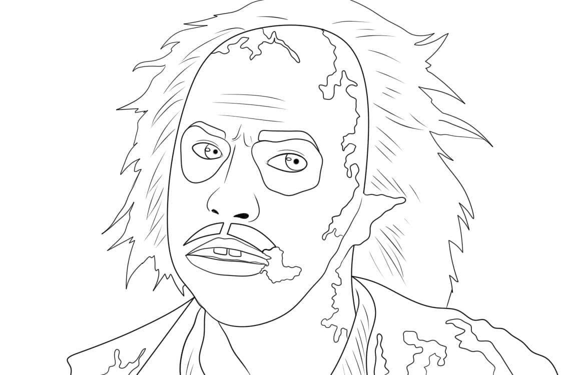 Beetlejuice Ingyenesen Nyomtatható színező Beetlejuice Ingyenesen Nyomtatható