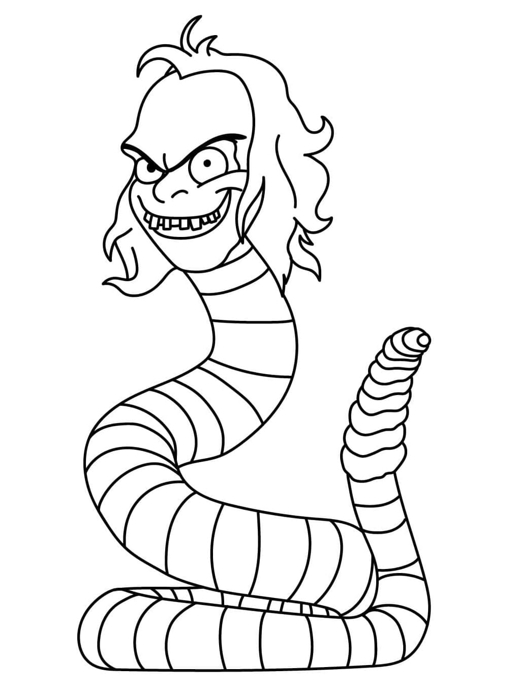 Beetlejuice kígyó színező Beetlejuice kígyó