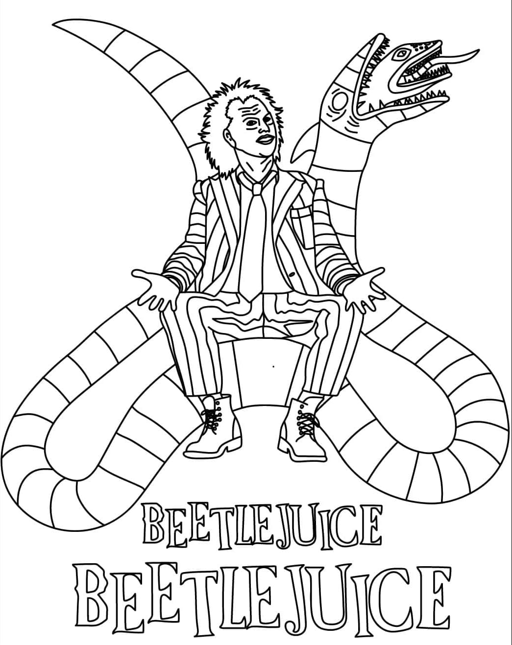 Beetlejuice lap színező Beetlejuice lap