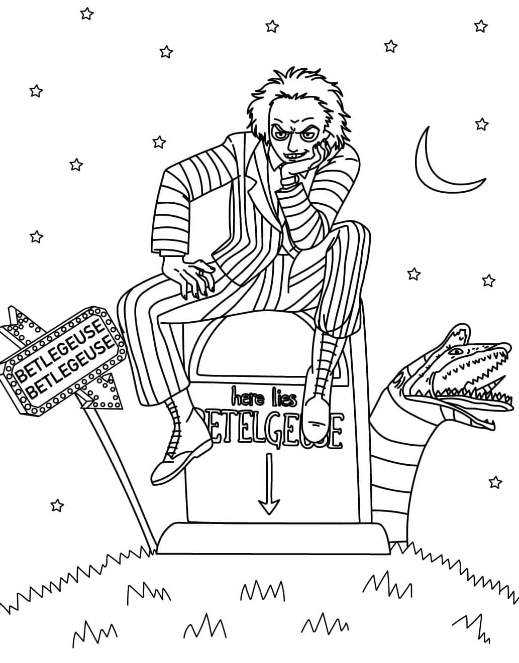 Beetlejuice lenyűgöző színező Beetlejuice lenyűgöző