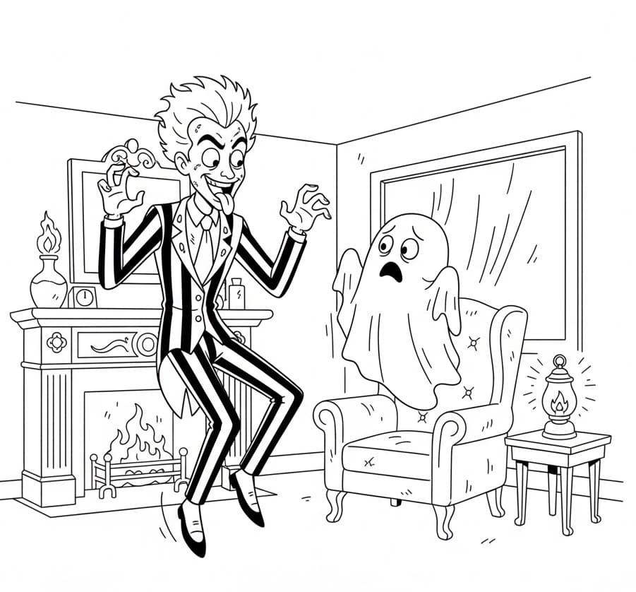 Beetlejuice nagyon szórakoztató színező Beetlejuice nagyon szórakoztató