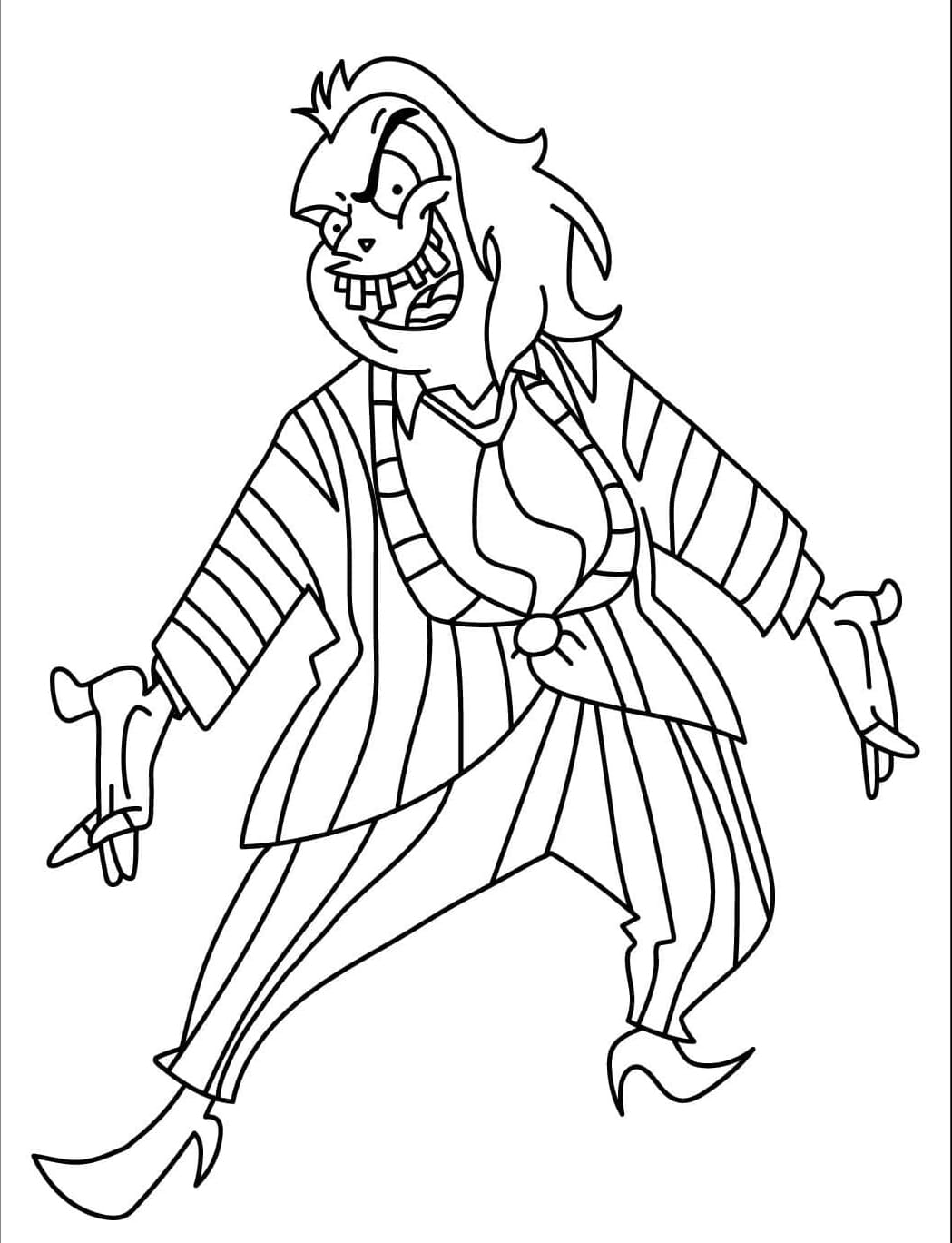 Beetlejuice vicces színező Beetlejuice vicces