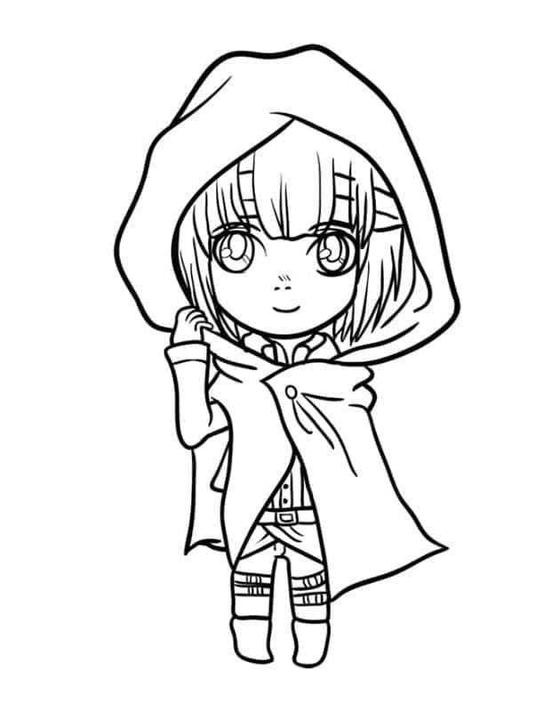 Chibi Armin színező Chibi Armin