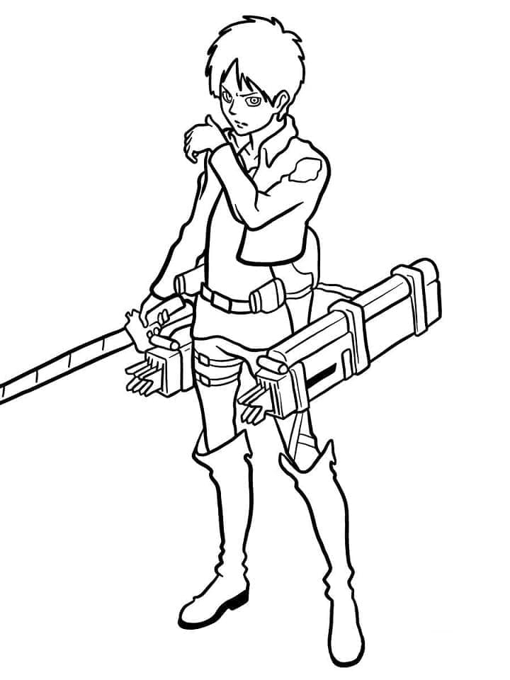 Eren Yeager ingyen színező Eren Yeager ingyen