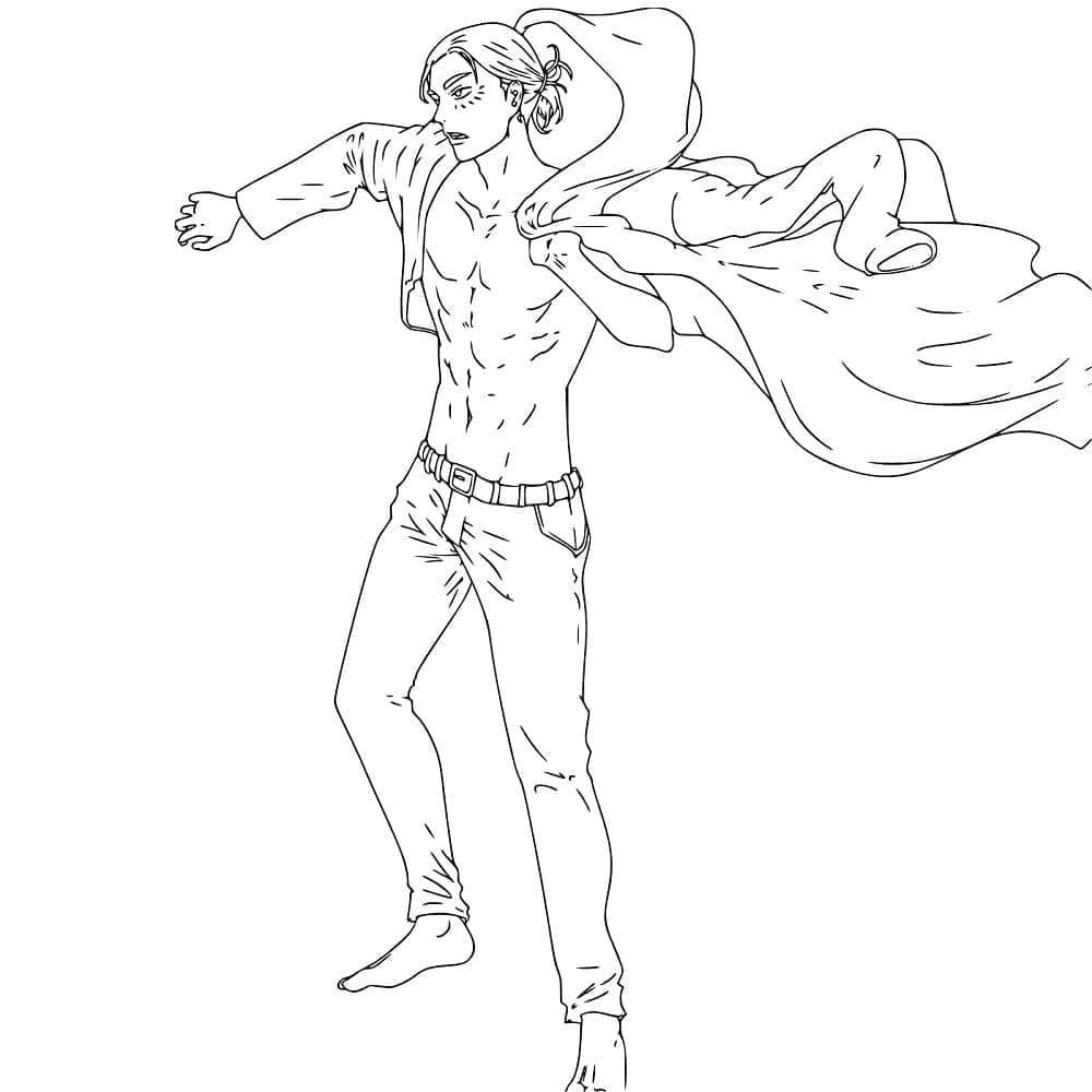 Eren Yeager színező Eren Yeager
