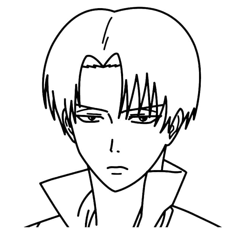 Levi Ackerman arca színező Levi Ackerman arca