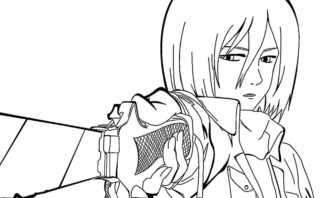 Mikasa színező Mikasa