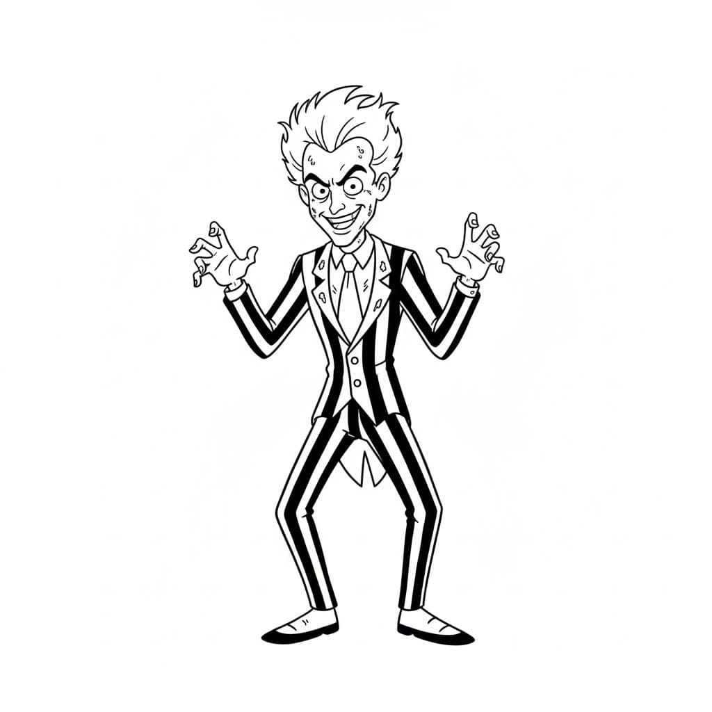 Normál Beetlejuice színező Normál Beetlejuice