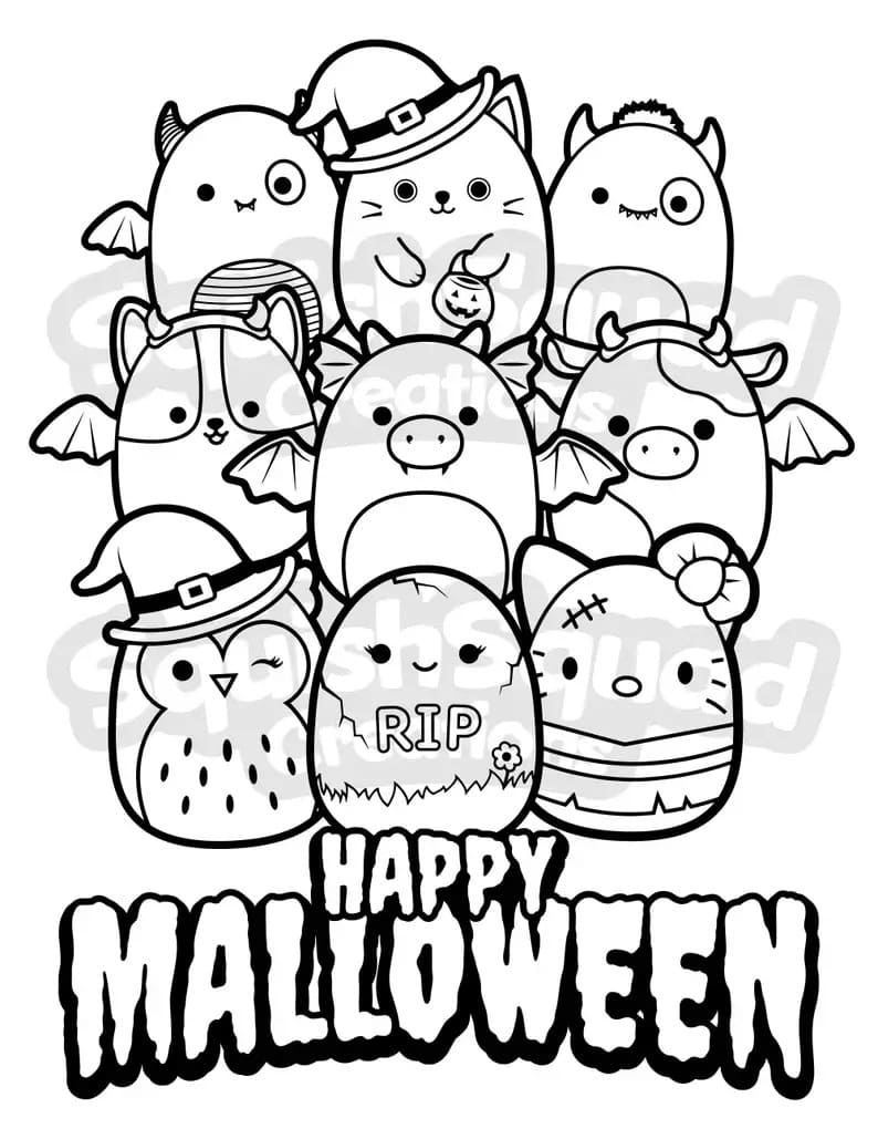 Squishmallows Boldog Malloween