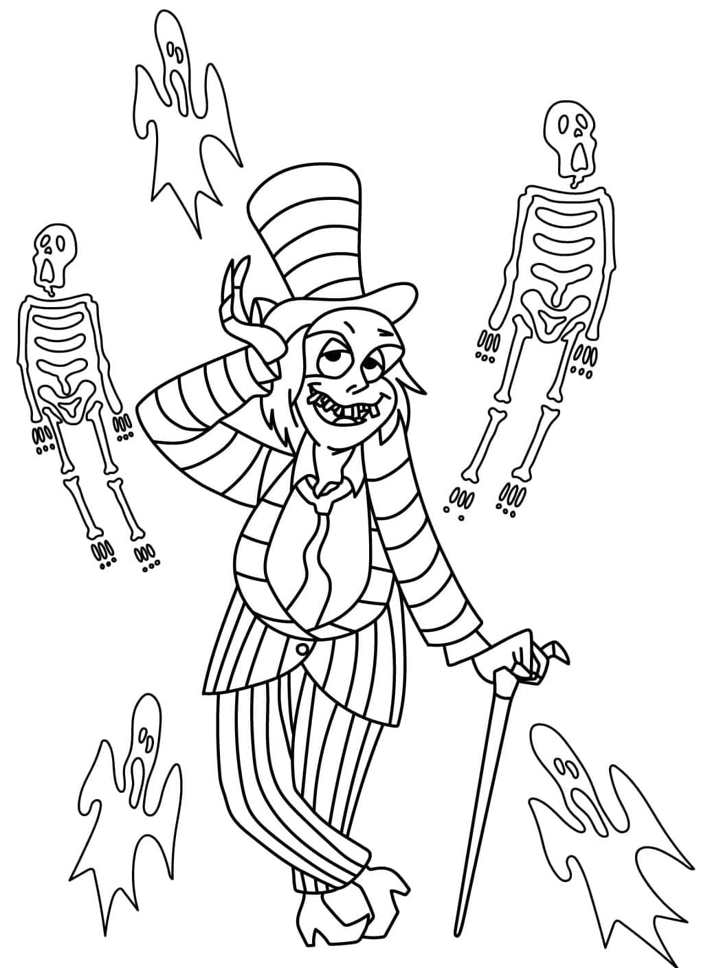 Vicces Beetlejuice színező Vicces Beetlejuice