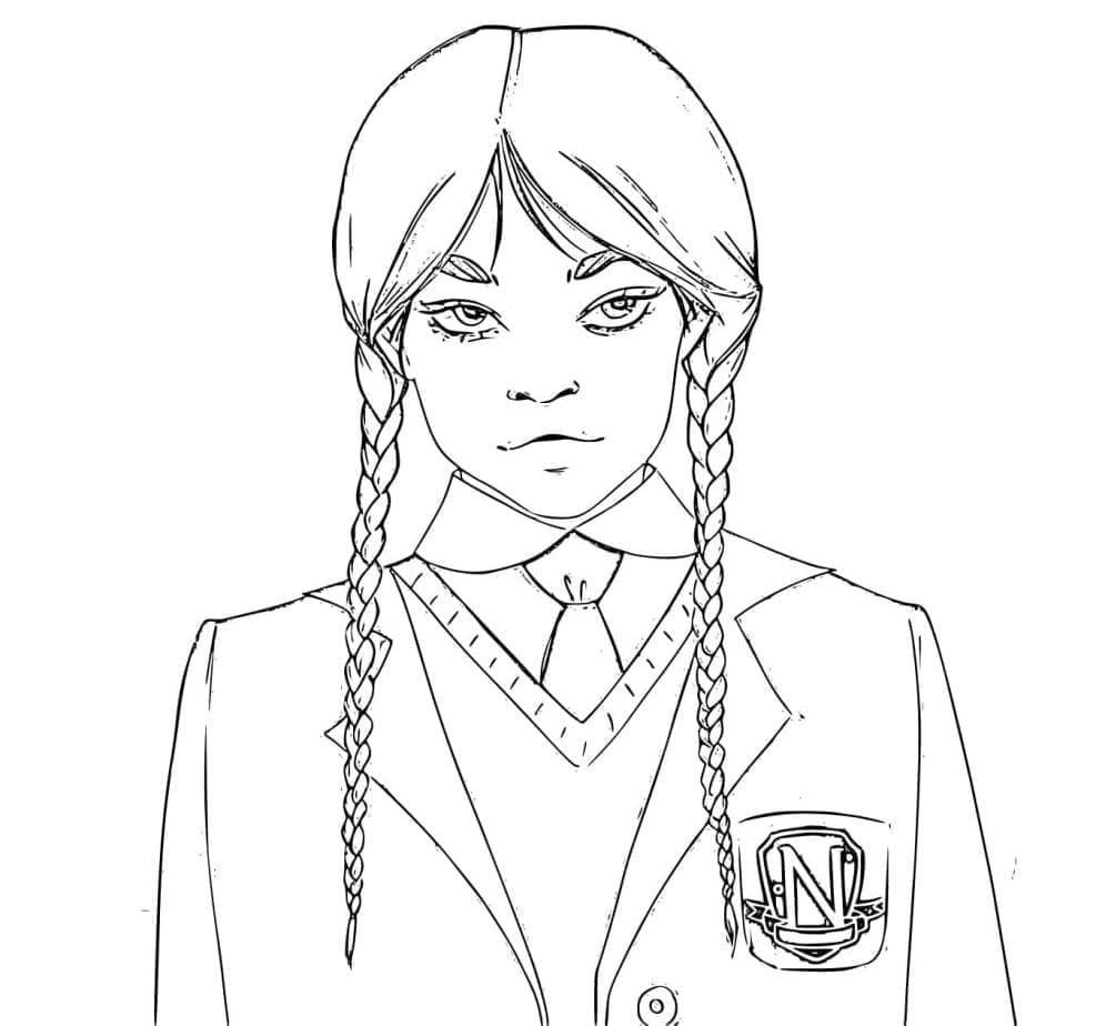 Nyomtatható Wednesday Addams
