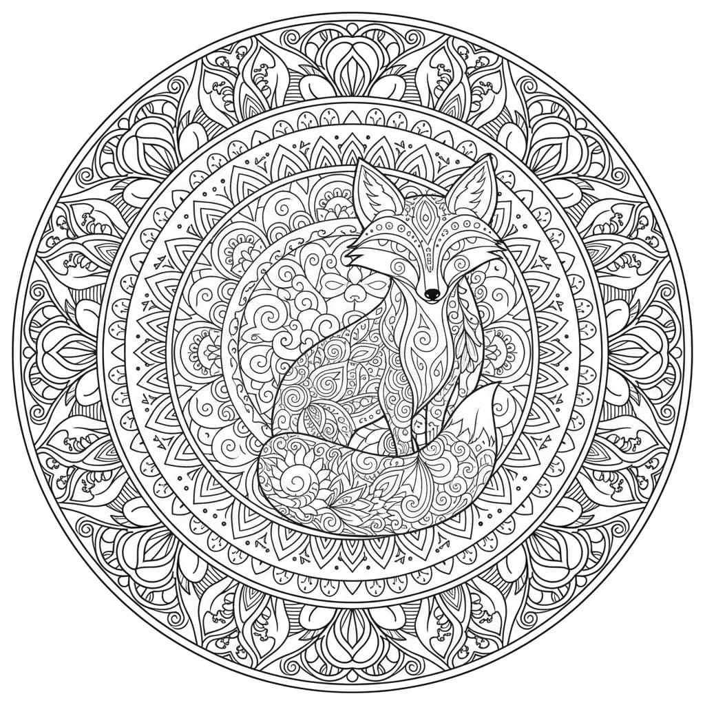 Róka mandala minta