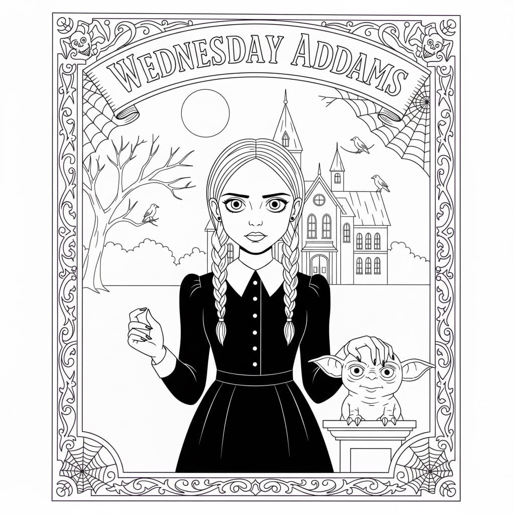 Wednesday Addams nyomtatás