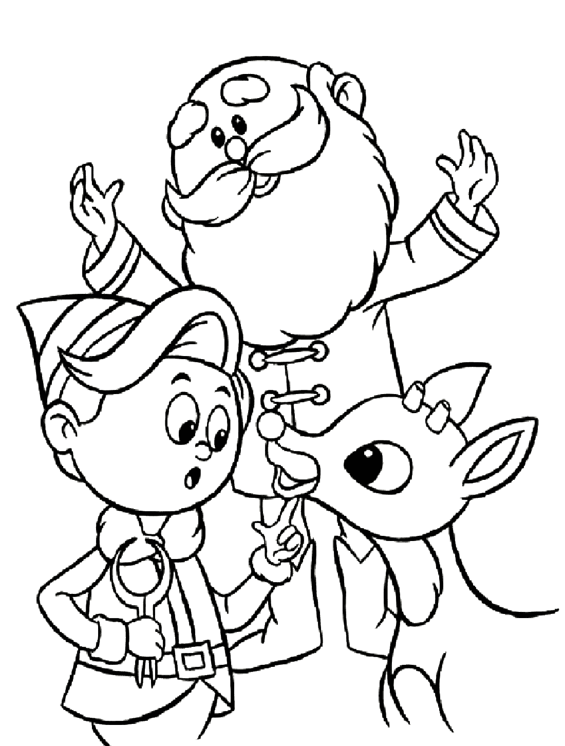 A Mikulás és a manók csoportja boldog