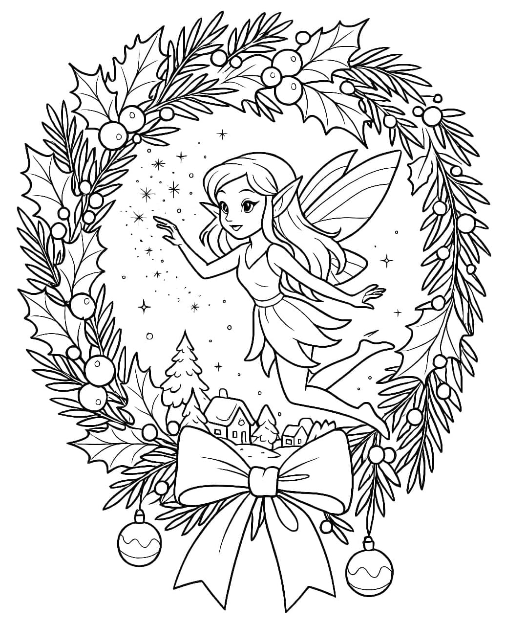 Aranyos karácsonyi koszorú