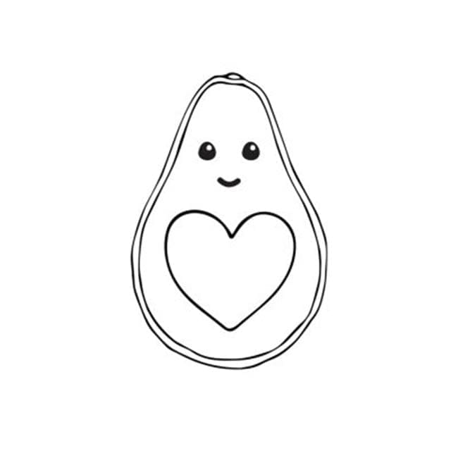 Avokádó szívvel
