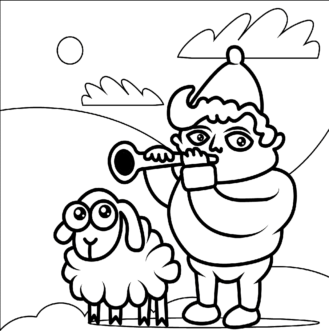 Betlehemi jelenet pásztor báránnyal