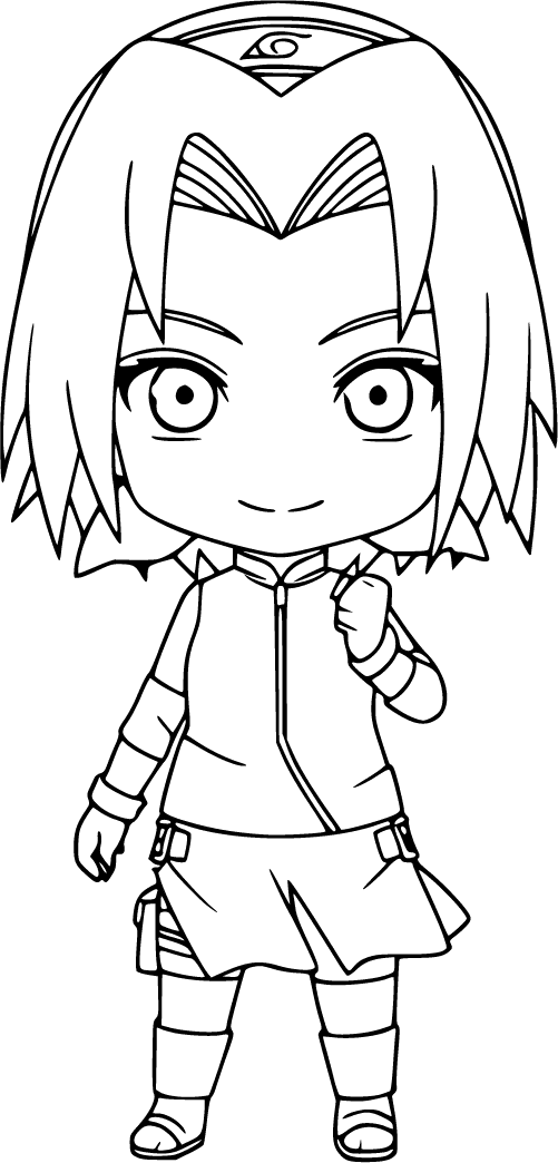 Chibi Szakura eltökélt póz