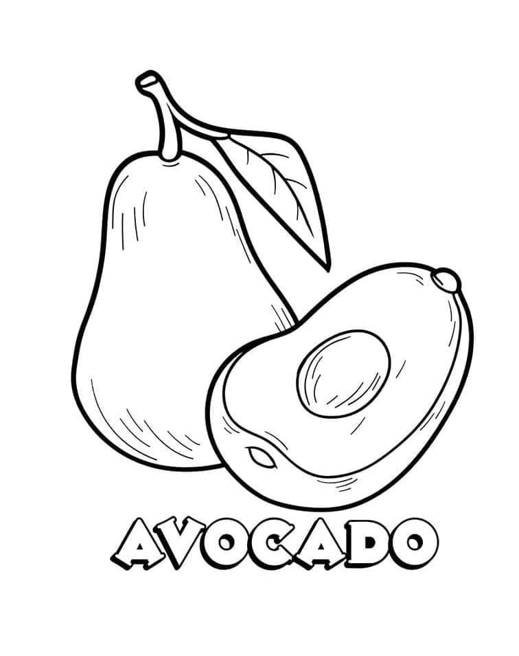 Ingyenesen nyomtatható avokádó